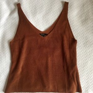 Forever 21 Tobacco Knit Tank Crop Top